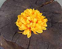Hlavička chryzantéma oranžová 15cm - dekorácia