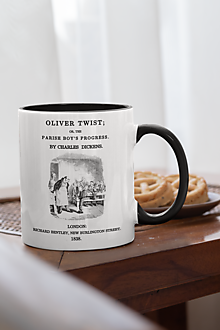 Nádoby - Literárny hrnček Oliver Twist / Charles Dickens - anglický - 16513891_