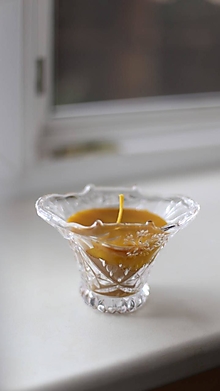 Sviečky - Sviečka vo vintage krištáľovom pohári - 16514222_