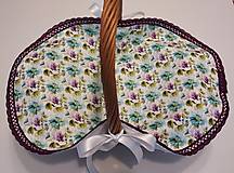 Úžitkový textil - Dečka na košík,,kvetinky" - 16515399_