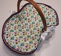 Úžitkový textil - Dečka na košík,,kvetinky" - 16515397_