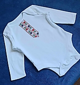 Detské oblečenie - detská folklórna krojová košeľa - body s dlhým rukávom - 16516248_