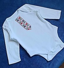 Detské oblečenie - detská folklórna krojová košeľa - body s dlhým rukávom (0-3 mes.) - 16516248_