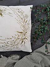 Úžitkový textil - Vankúš veniec tráv režná látka - 16515161_
