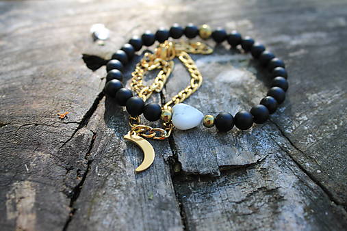 Mesiac Srdce_Náramok + náramok z ocele SET