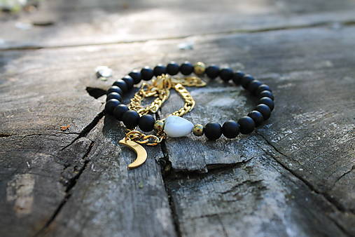 Mesiac Srdce_Náramok + náramok z ocele SET