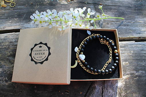 Mesiac Srdce_Náramok + náramok z ocele SET