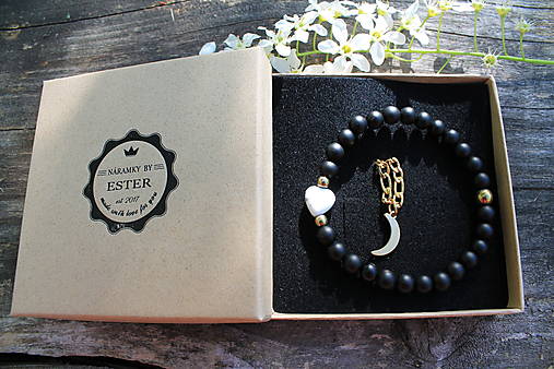 Mesiac Srdce_Náramok + náramok z ocele SET