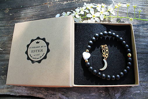 Mesiac Srdce_Náramok + náramok z ocele SET