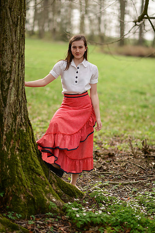 Sukne - zavinovacia sukňa Zorka - 16516645_