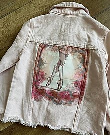 Detské oblečenie - Bledoružová rifľová bunda - 16516766_