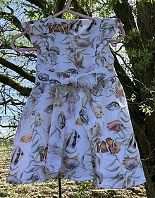 Detské oblečenie - Letné mušelínové šaty Rybky - 16516606_