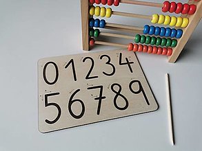 Hračky - Grafomotorická tabuľka - čísla - 16516726_