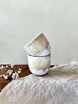 Nádoby - Cappuccino "snežienka" stekaná - 16515357_