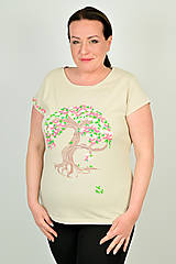 Topy, tričká, tielka - JoanesS ručně malované triko s krátkým rukávem - 16514888_