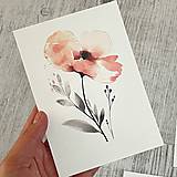 Papiernictvo - Pohľadnica Akvarelové kvety C0005 - 16515029_