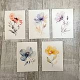 Papiernictvo - Pohľadnica Akvarelové kvety C0005 - 16515042_
