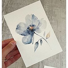 Grafika - Pohľadnica Akvarelové kvety C0005 (č.4) - 16515031_