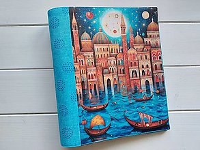 Papiernictvo - Obal na knihu Benátky /Itálie/ - nastavitelný - 16515052_