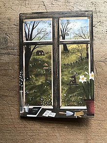 Papiernictvo - Pohlad z okna jar / pozdrav - 16517407_