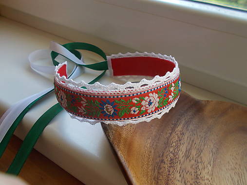 Ozdoby do vlasov - Folklórne čelenky / + fialova / (čelenka č.1) - 16518553_