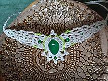 Náhrdelníky - Zelený achát *makrame náhrdelník - 16519291_
