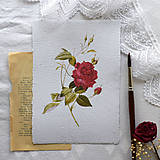 Obrazy - Ruže na ručnom papieri- set - 16517093_