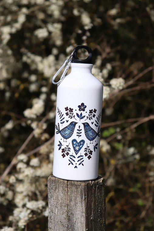 Nádoby - Turistická fľaša „LÁSKA NIKDY NEZANIKNE“ - 16518582_