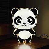 Svietidlá - Dekoračná LED lampa - lightbox "Pandička" - 16518478_