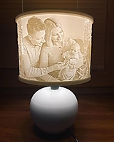 Personalizovaná lampa litofán - 3D fotografia (Typ 1 - jabĺčkovitý podstsavec)