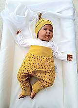 Detské oblečenie - Set pudláče a čiapka kolekcia Scandinavia mustard - 16522187_
