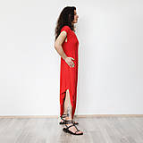 Šaty - Červené voľné šaty - 16521079_