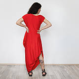 Šaty - Červené voľné šaty - 16521080_