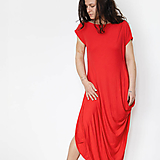 Šaty - Červené voľné šaty - 16521081_