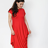 Šaty - Červené voľné šaty - 16521082_