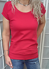 Topy, tričká, tielka - Tričko - barva červená XS - XXXL - 16522265_