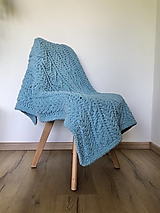 Detský textil - Deka do kočíka z Alize Puffy Fine 100x80cm - azúrovo modrá - 16521745_