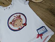 Detské oblečenie - Tričko s vyšívaným dievčatkom 98 - 16522286_
