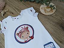 Detské oblečenie - Tričko s vyšívaným dievčatkom 98 - 16522288_