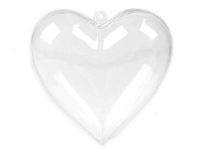 Iný materiál - Plastové srdce, otvárateľné, dvojdielne, 8 cm - 16523981_