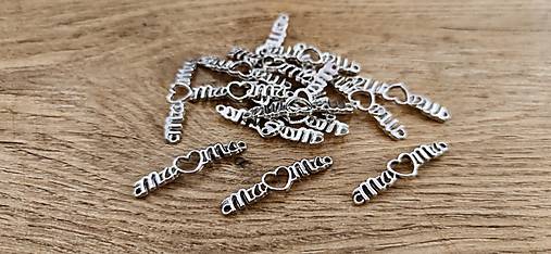 Komponenty - Medzikus Ma♡ma - 40 x 7 mm - Strieborný - 16522563_