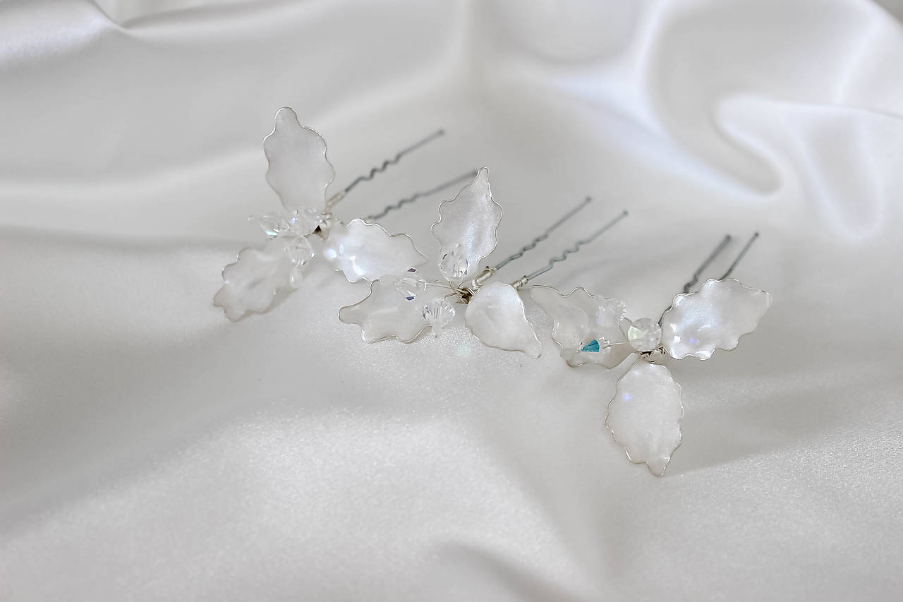 Svadobné sponky do vlasov Amélia