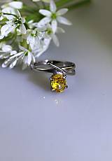 Prstene - prsteň citrín v chirurgickej oceli - 16524399_