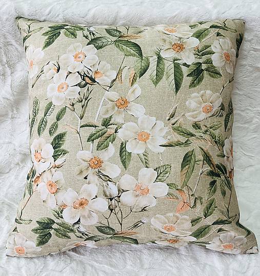 Úžitkový textil - Vankúš -  kvety - 16524733_