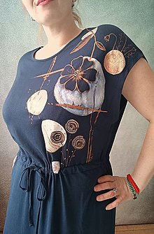 Šaty - Ručne maľované šaty "Moon light" - 16522645_