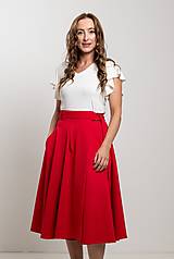 Sukne - Zavinovacia sukňa červená Alica - 16525106_
