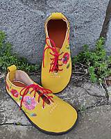 Ponožky, pančuchy, obuv - Žlté barefoot topánočky - 16523860_