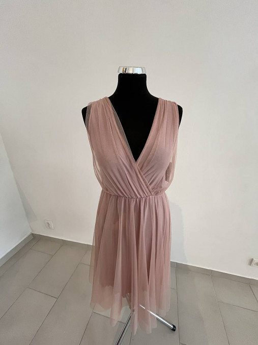 Letné tylové šaty- ružové