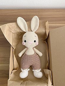Hračky - Háčkovaný zajko/zajačik - 16524920_
