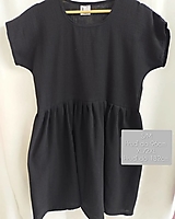 Šaty - Dámské mušelinové šaty černé S/M, XL/XXL - 16522845_